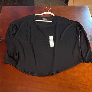 NWT Time and Tru Hacci super soft Black Long Sleeve Tee